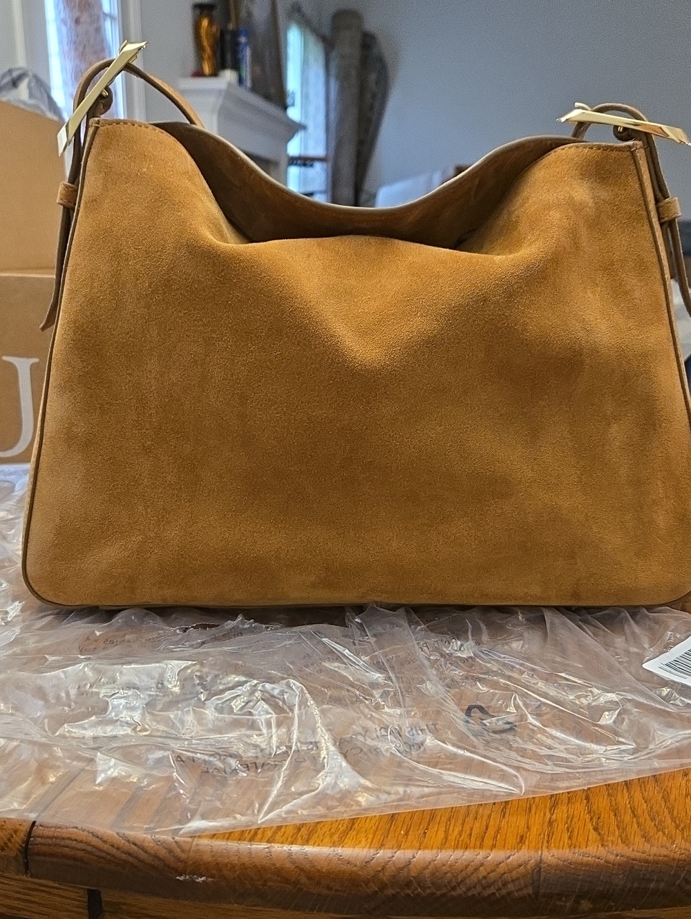 J.Crew Suede Shoulder Hobo Bag in Camel - Picture 1 of 10